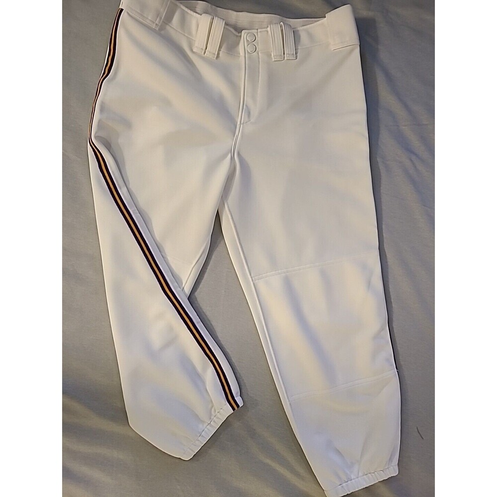 Mizuno Performance Women’s Softball Pants L White Belted waist - Picture 2 of 11